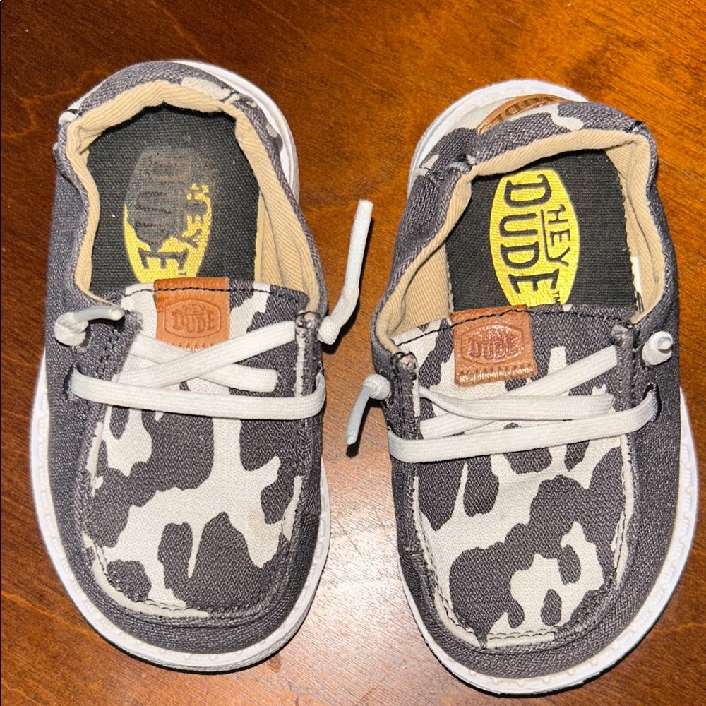 Hey Dude Kids' Black and White Camouflage Sneakers